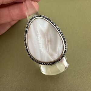 Judith Jack Sterling Silver Mother of Pearl Statement Ring